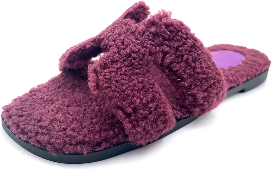 Women's Furry Slippers: Versatile Indoor/Outdoor Slippers with Plush Cotton Upper and Soft Sole - Perfect for Parties, Gatherings, Casual Wear, Vacations, and Beach Days