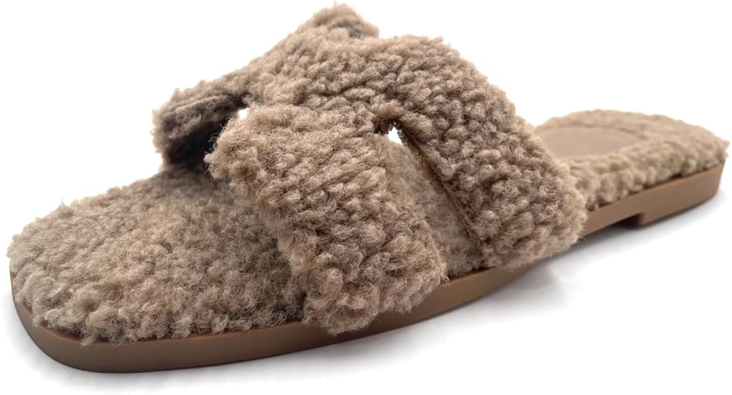 Women's Furry Slippers: Versatile Indoor/Outdoor Slippers with Plush Cotton Upper and Soft Sole - Perfect for Parties, Gatherings, Casual Wear, Vacations, and Beach Days